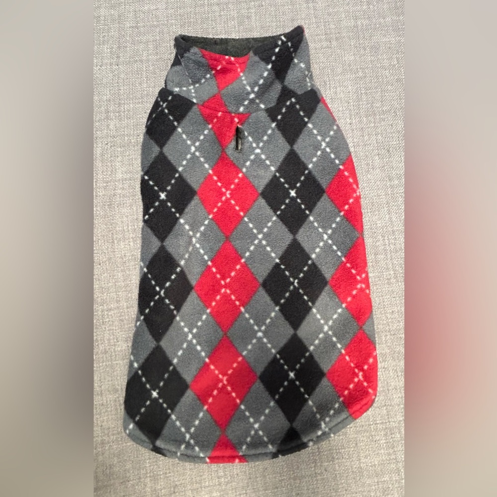 CLASSIC ARGYLE DOG THICK FLEECE WRAP JACKET
#09200910